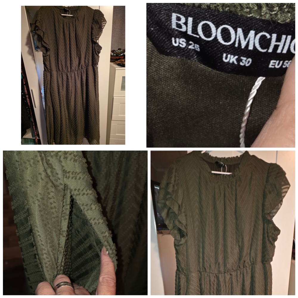 BloomChic Long Sleeve Dress in Olive